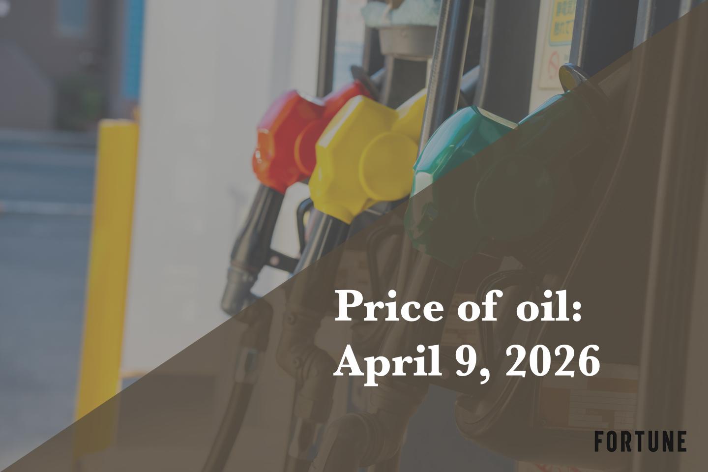 Current price of oil as of April 9, 2026