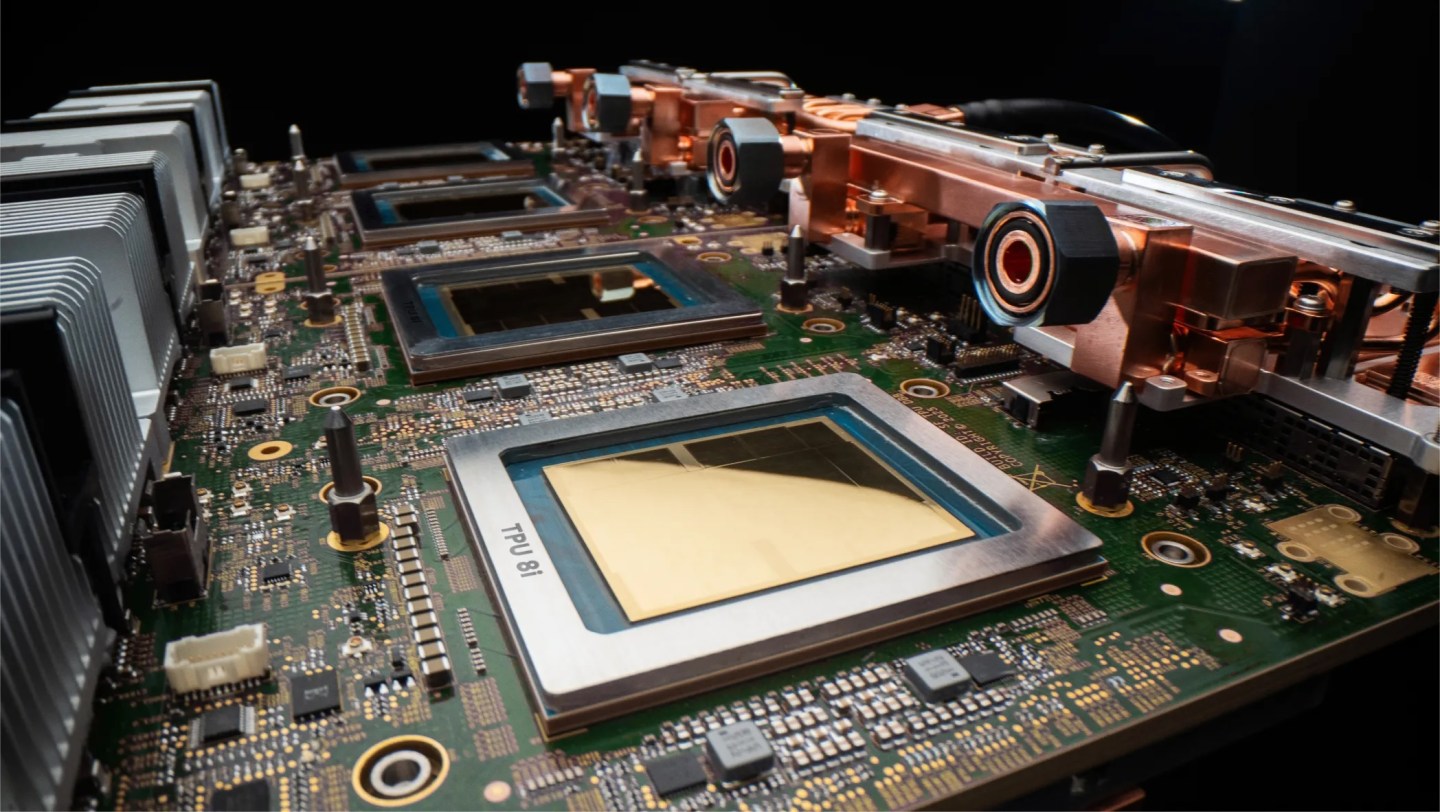 Google's new TPU 8t and TPU 8i custom AI chips. (Photo courtesy Google)