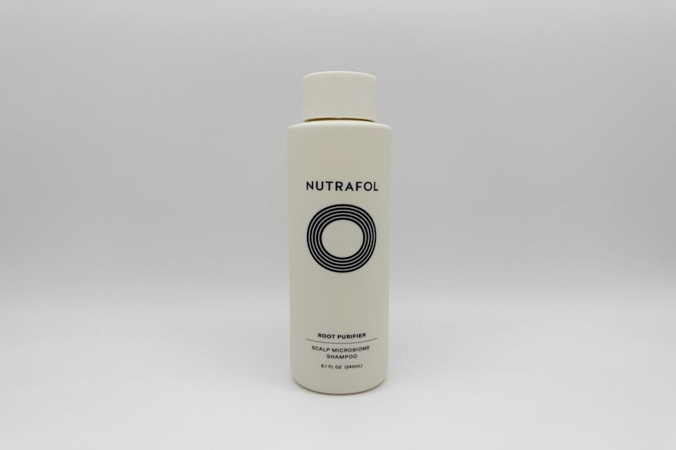 Nutrafol shampoo in our testing lab
