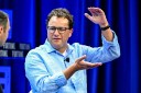 Anthropic co-founder and CEO Dario Amodei speaking at Fortune Brainstorm Tech 2023 in Park City, Utah. (Photo: Stuart Isett/Fortune)