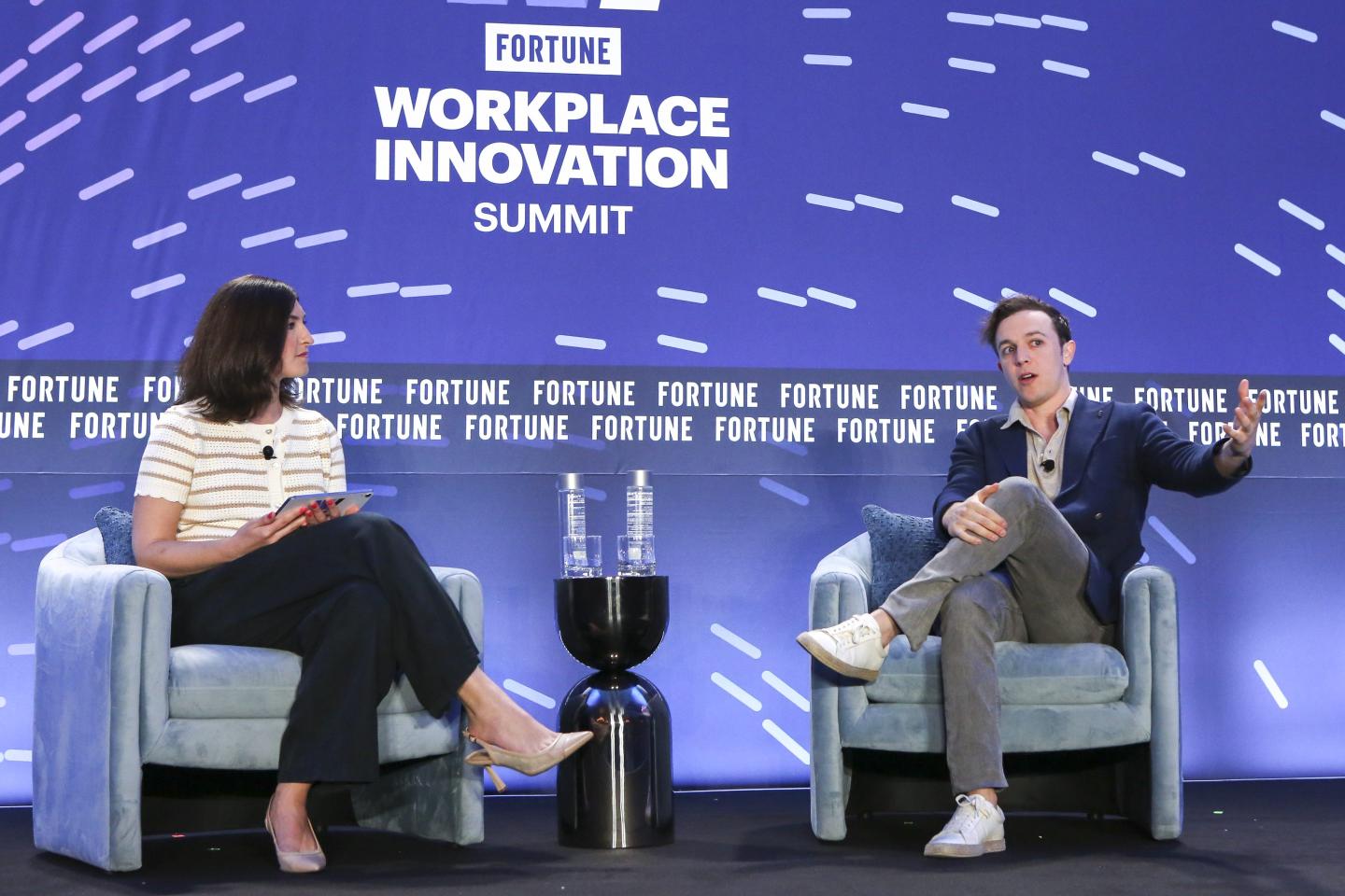 Ryan Breslow, Bolt CEO, chats with Fortune's Kristin Stoller, editorial director, at the Fortune Workplace Innovation Summit.