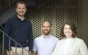 Geordie AI cofounders Henry Comfort (left), Benji Weber (center), and Hanah Darley.