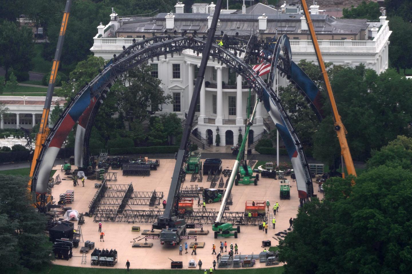 The 5,000-seat arena will be temporary.