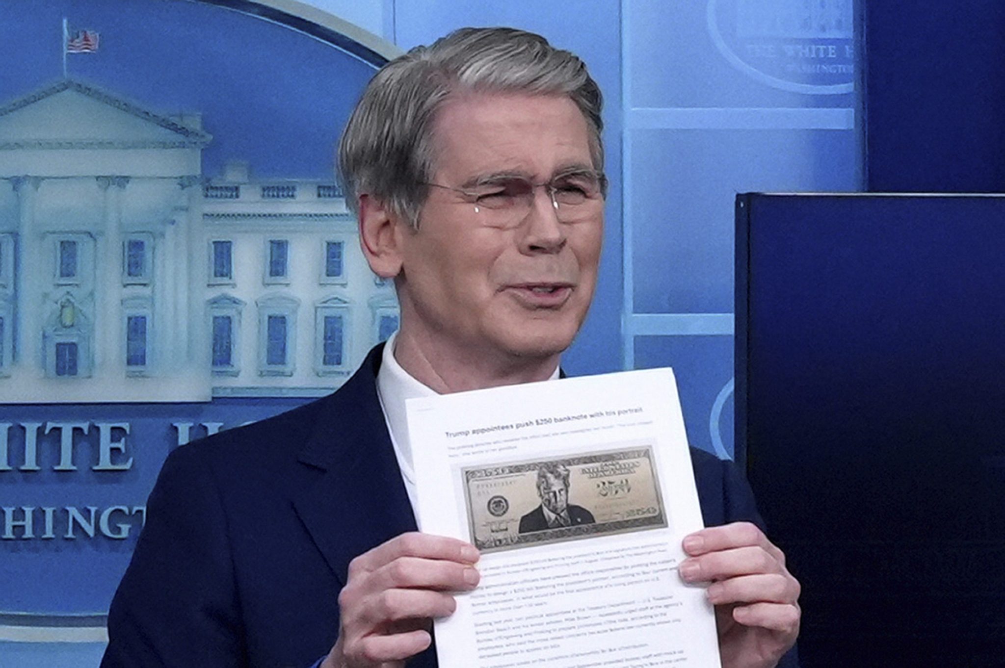 Scott Bessent confirms a $250 bill with Trump on it has a prepared design