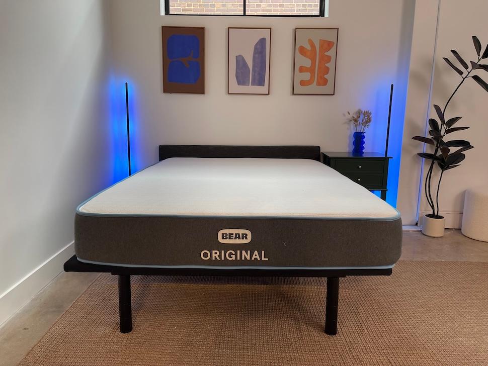 A Bear Original mattress on an adjustable bed