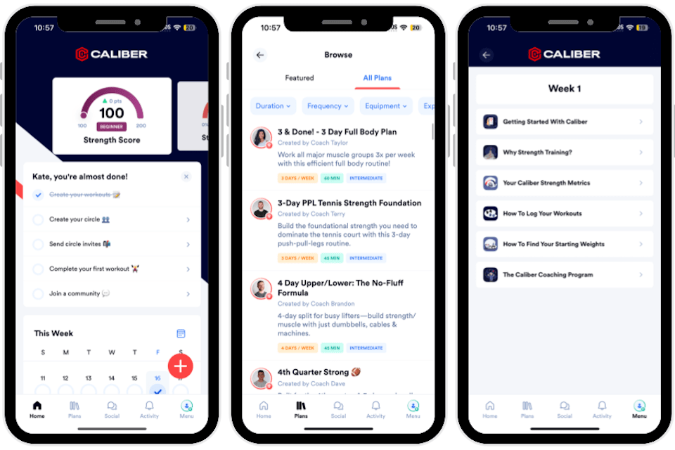 Caliber as best online personal trainer