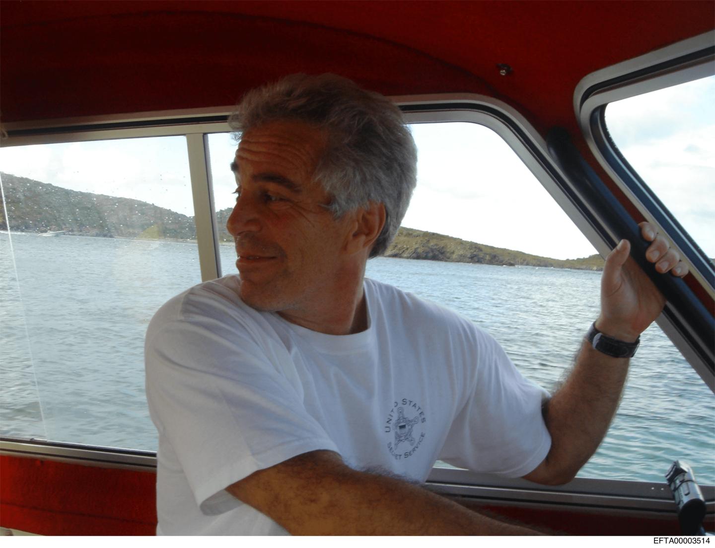 Jeffrey Epstein on a boat