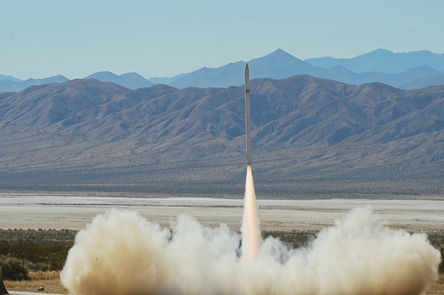 Furientis missile launches from the ground during a test.