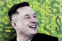 Elon Musk surrounded by Money symbols
