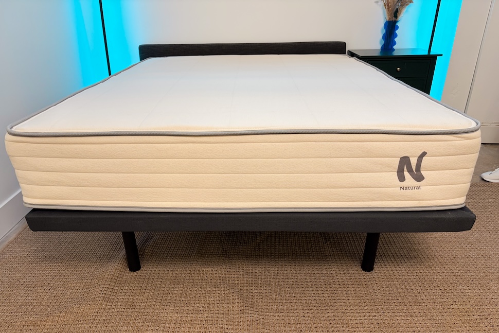 The Nolan Natural mattress on an adjustable base