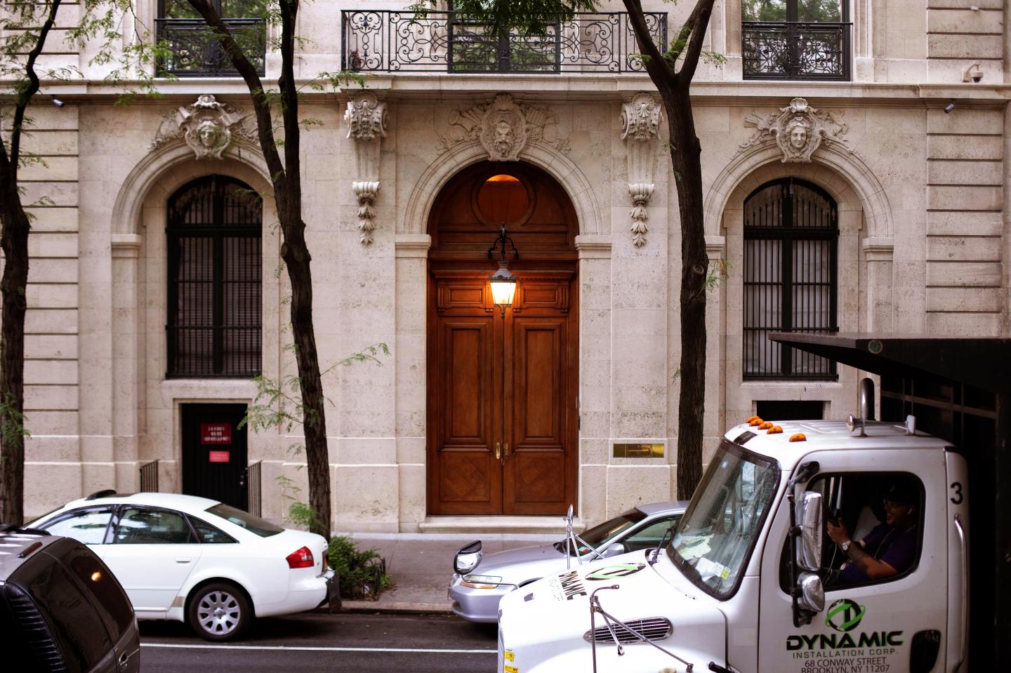 The facade of Jeffrey Epstein's New York City home