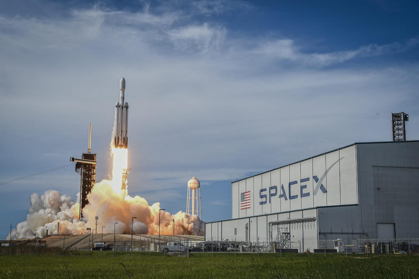 A SpaceX Falcon Heavy rocket carrying the National Oceanic and Atmospheric Administration's (NOAA) weather satellite Geostationary Operational Environmental Satellite U (GOES-U) lifts off from Launch Complex 39A at NASA's Kennedy Space Center, Florida, June 25, 2024.