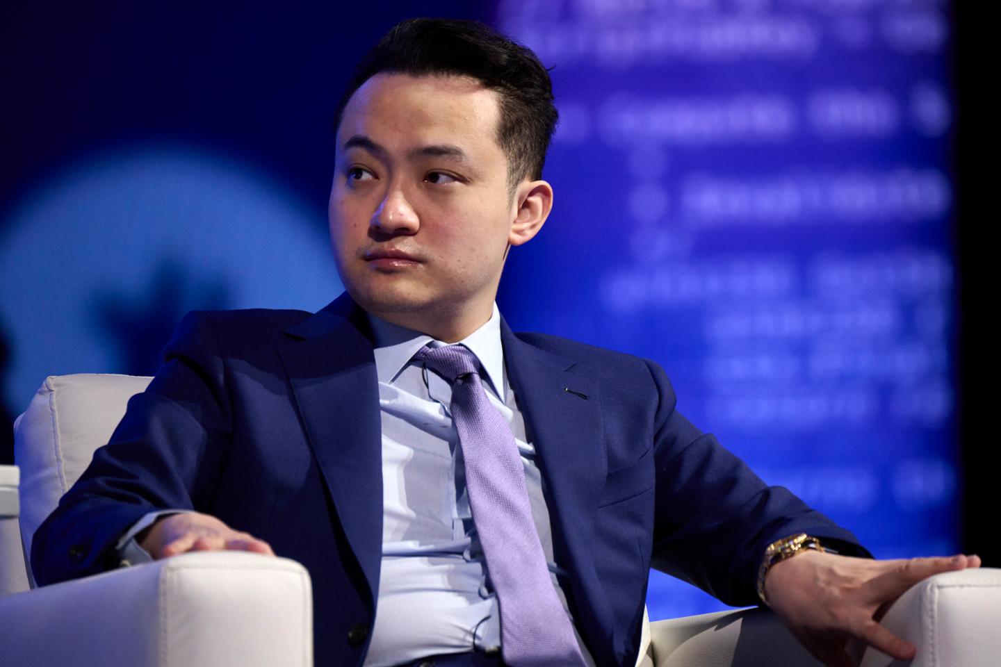 Crypto billionaire Justin Sun at a Bitcoin conference in 2025.