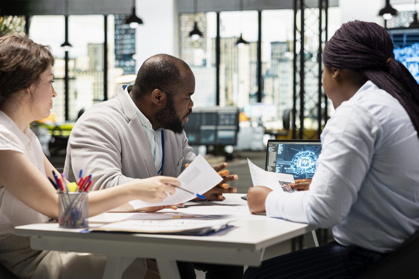 Business leaders are contemplating the role of human resources as they embed AI in their workforces.