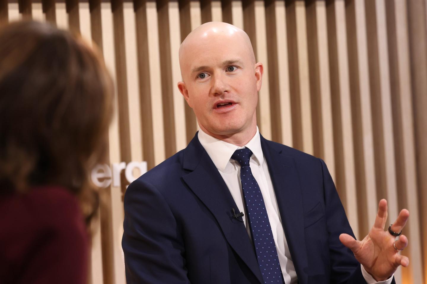 Coinbase CEO Brian Armstrong during the World Economic Forum (WEF) in Davos, Switzerland, on Tuesday, Jan. 20, 2026.