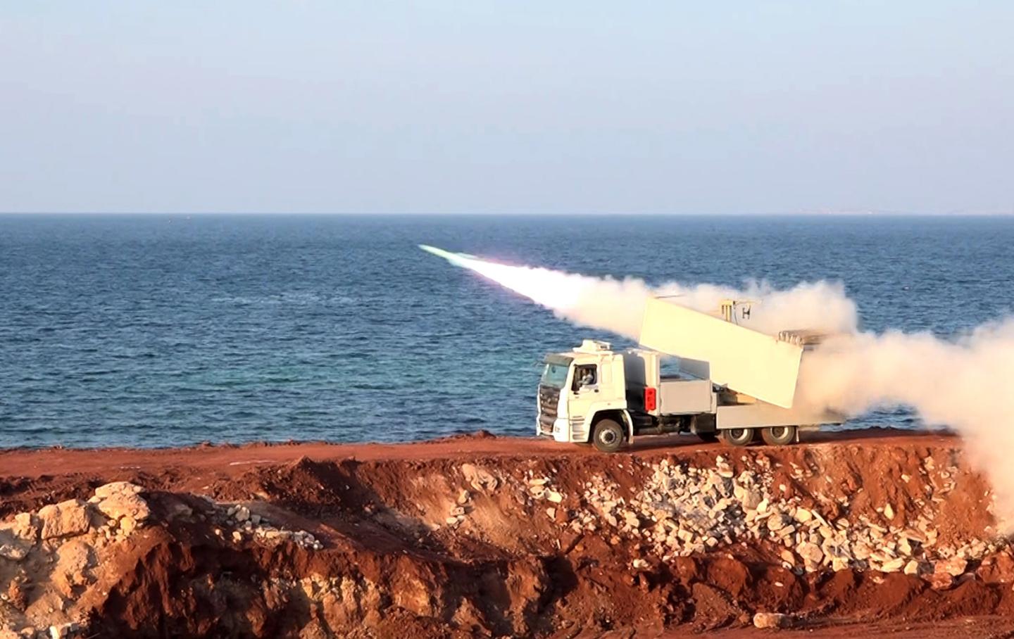 Iranian military personnel take part in an exercise in the Persian Gulf and the Strait of Hormuz on February 16, 2026. 