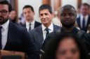 Kevin Warsh, U.S. President Donald Trump's nominee for Chair of the Federal Reserve, departs following his Senate Committee on Banking, Housing, and Urban Affairs confirmation hearing in the Dirksen Senate Office Building on April 21, 2026 in Washington, DC.