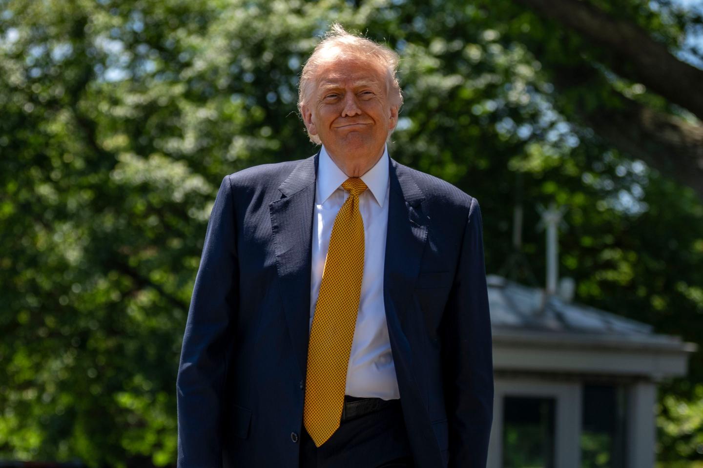 Donald Trump smiles