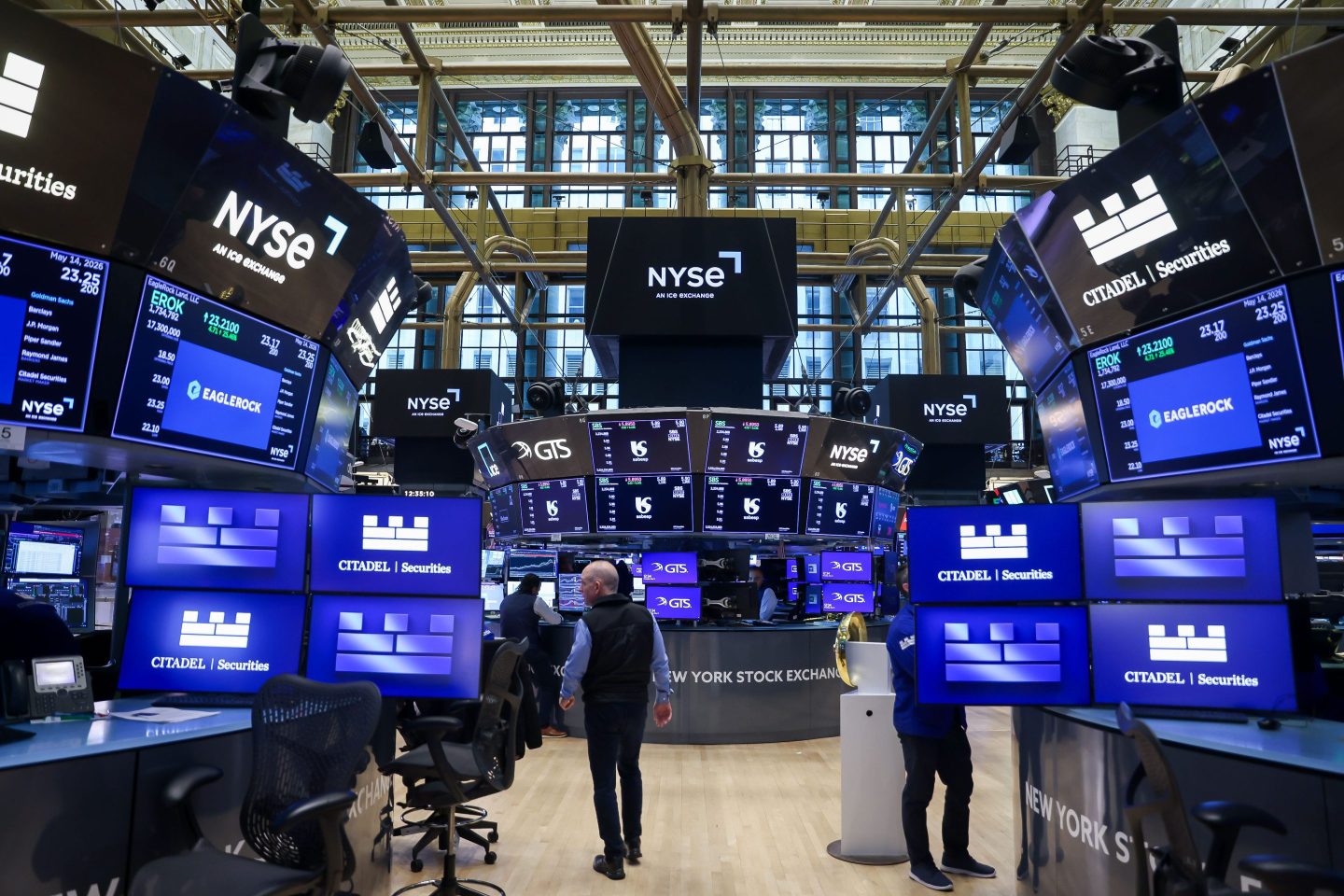 Interior view of the New York Stock Exchange