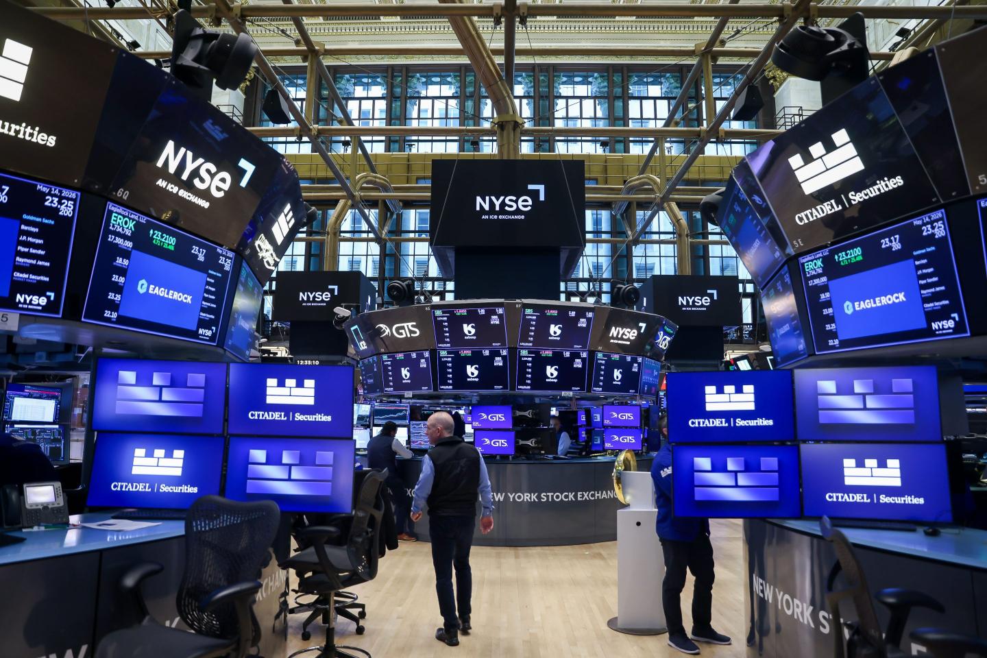 Interior view of the New York Stock Exchange