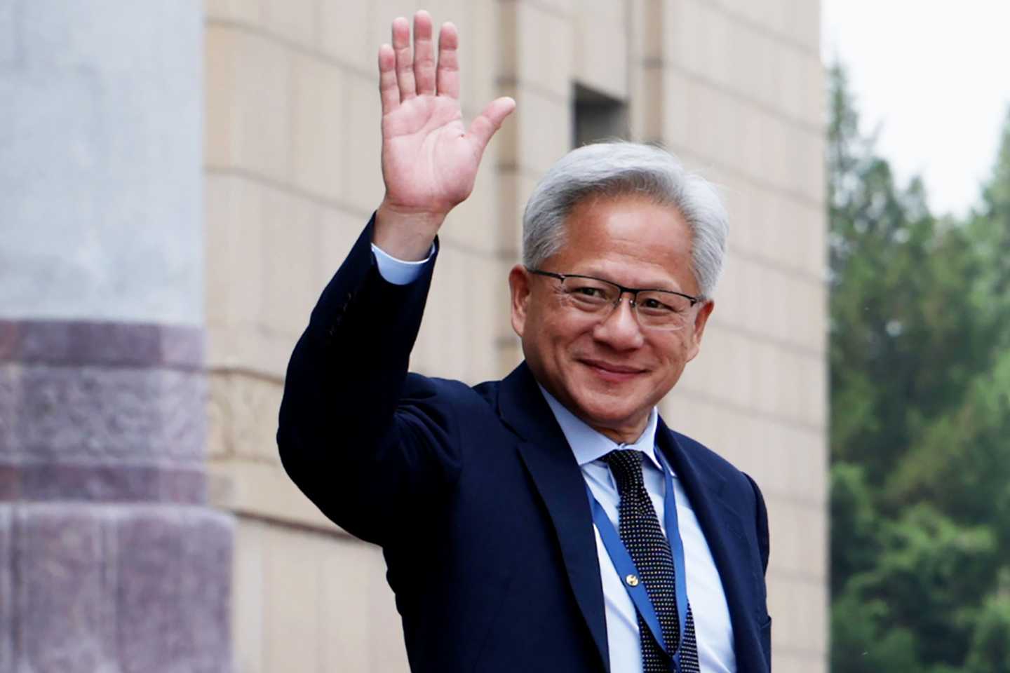 Jensen Huang waving