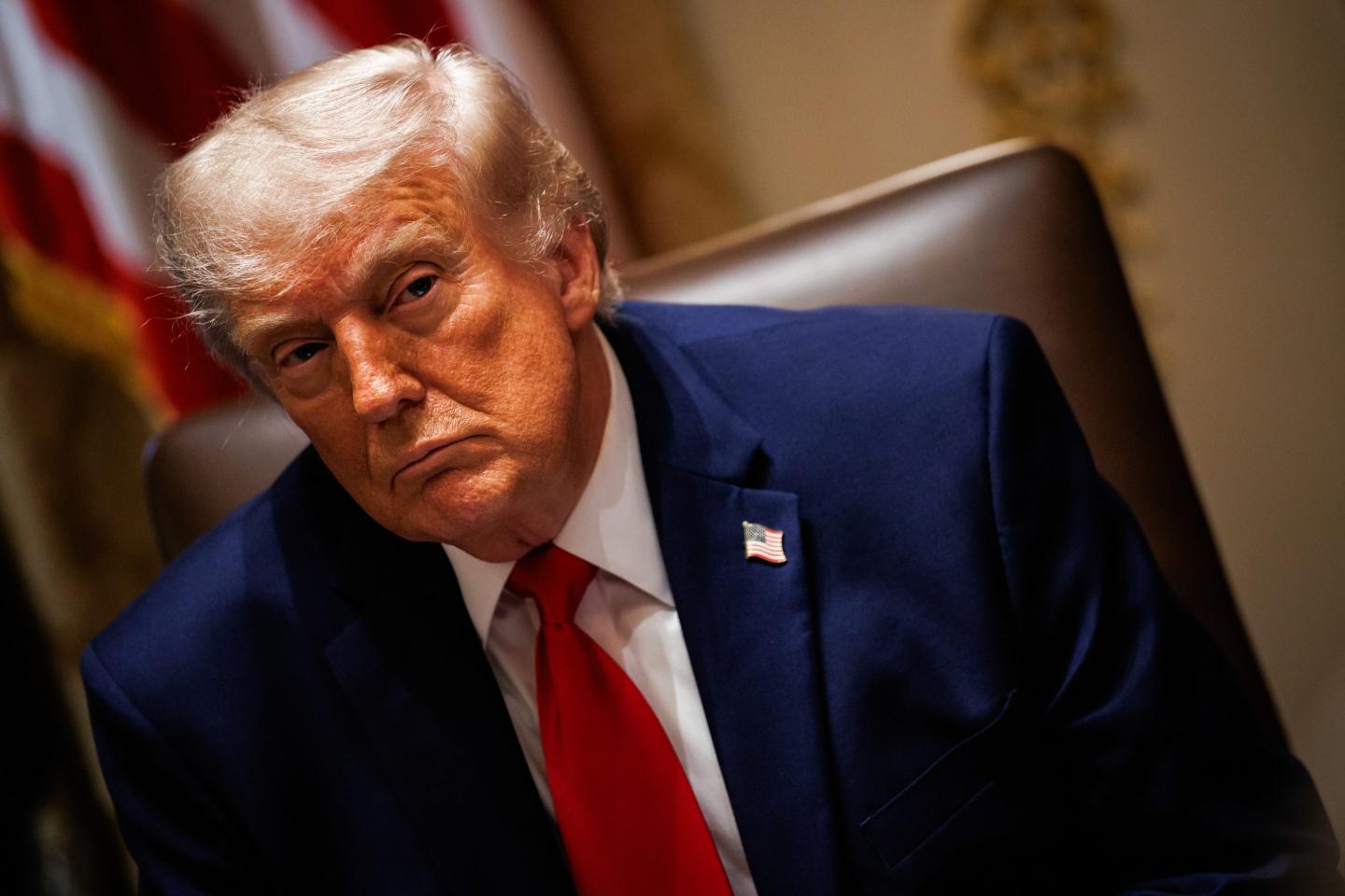 US President Donald Trump during a cabinet meeting at the White House in Washington, DC, US, on Wednesday, May 27, 2026.