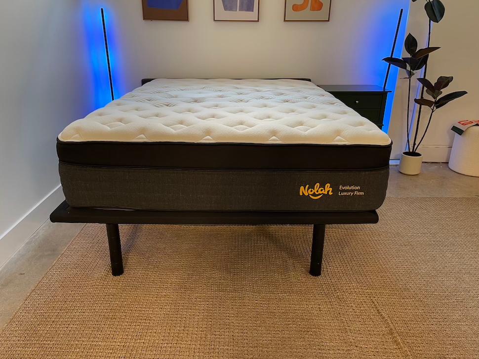 The Nolah Evolution mattress on an adjustable bed
