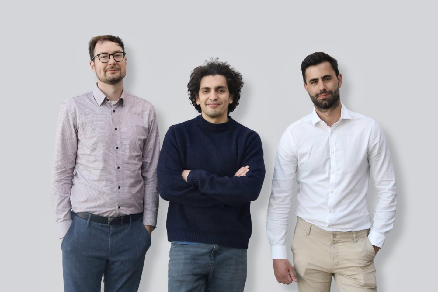 Perceptic cofounders Tilman Flock (left), Zaki Trache (center), and Martin Copes.