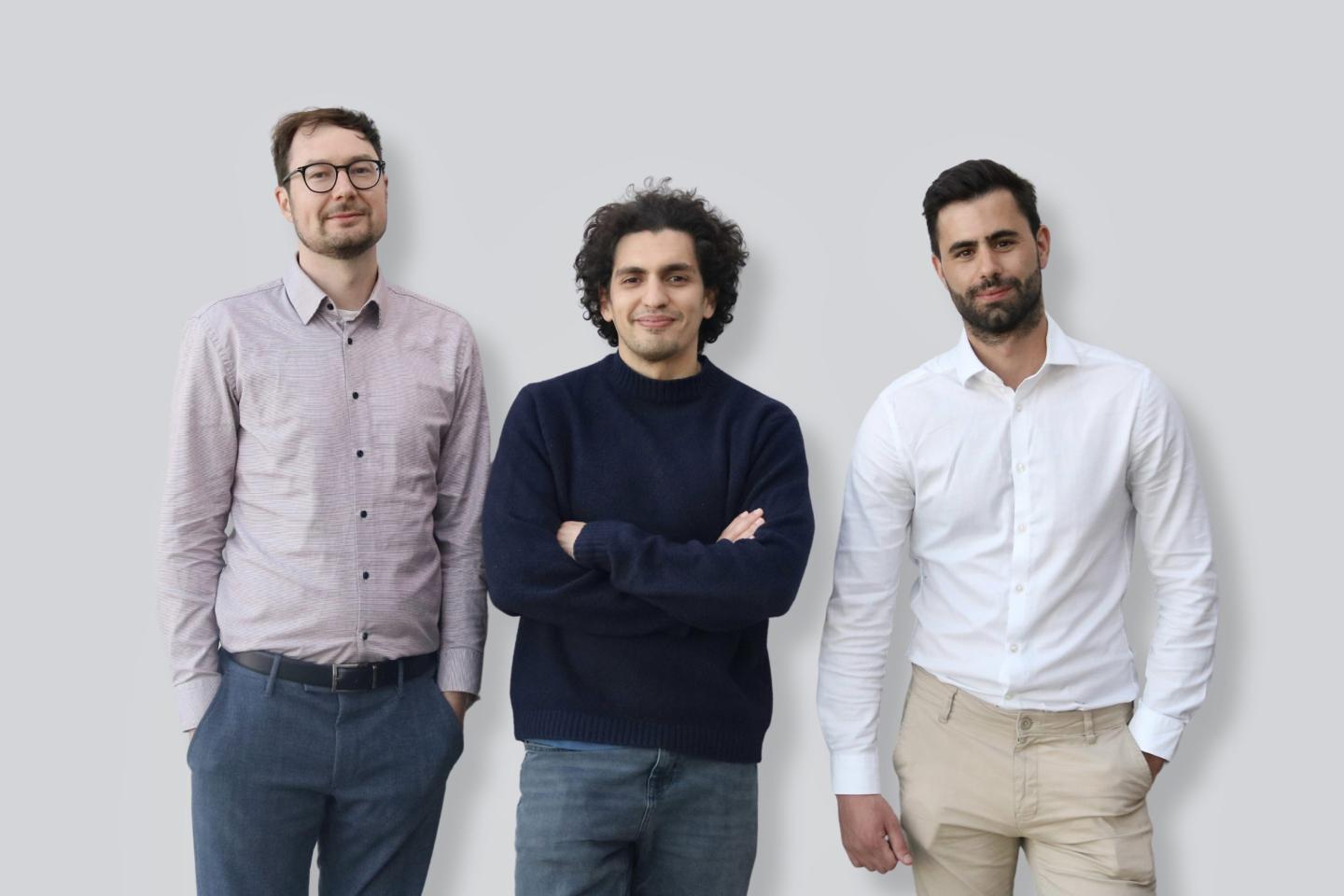 Perceptic cofounders Tilman Flock (left), Zaki Trache (center), and Martin Copes.