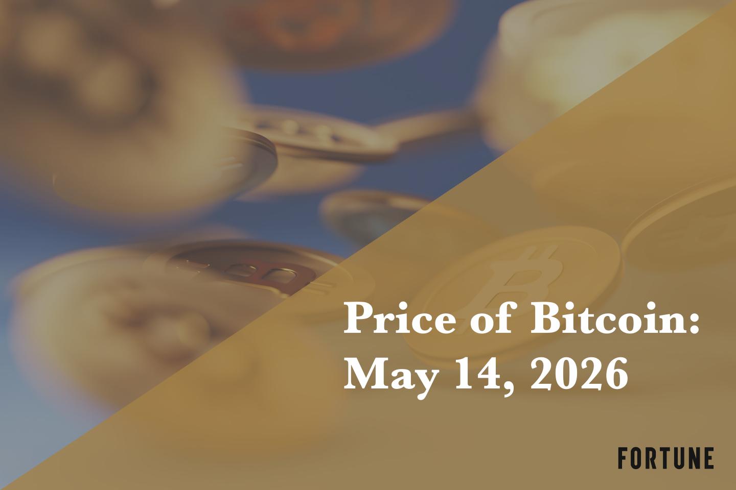 Current price of Bitcoin for May 14, 2026