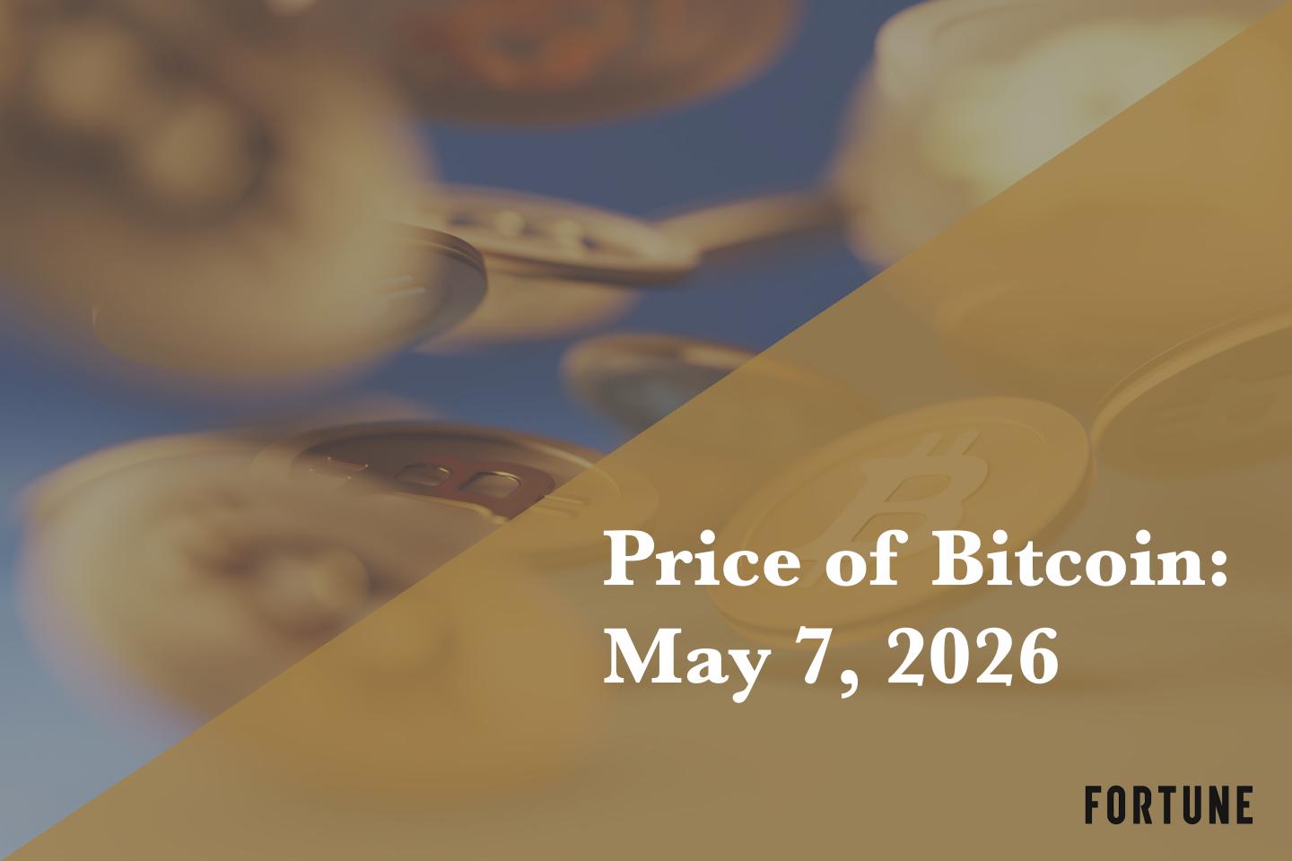 Current price of Bitcoin for May 7, 2026
