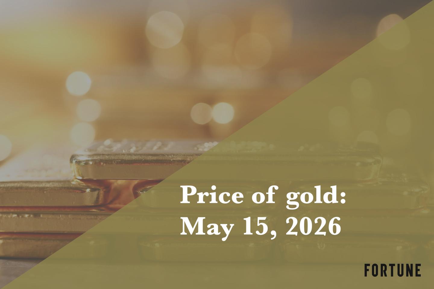 Current price of gold as of May 15, 2026