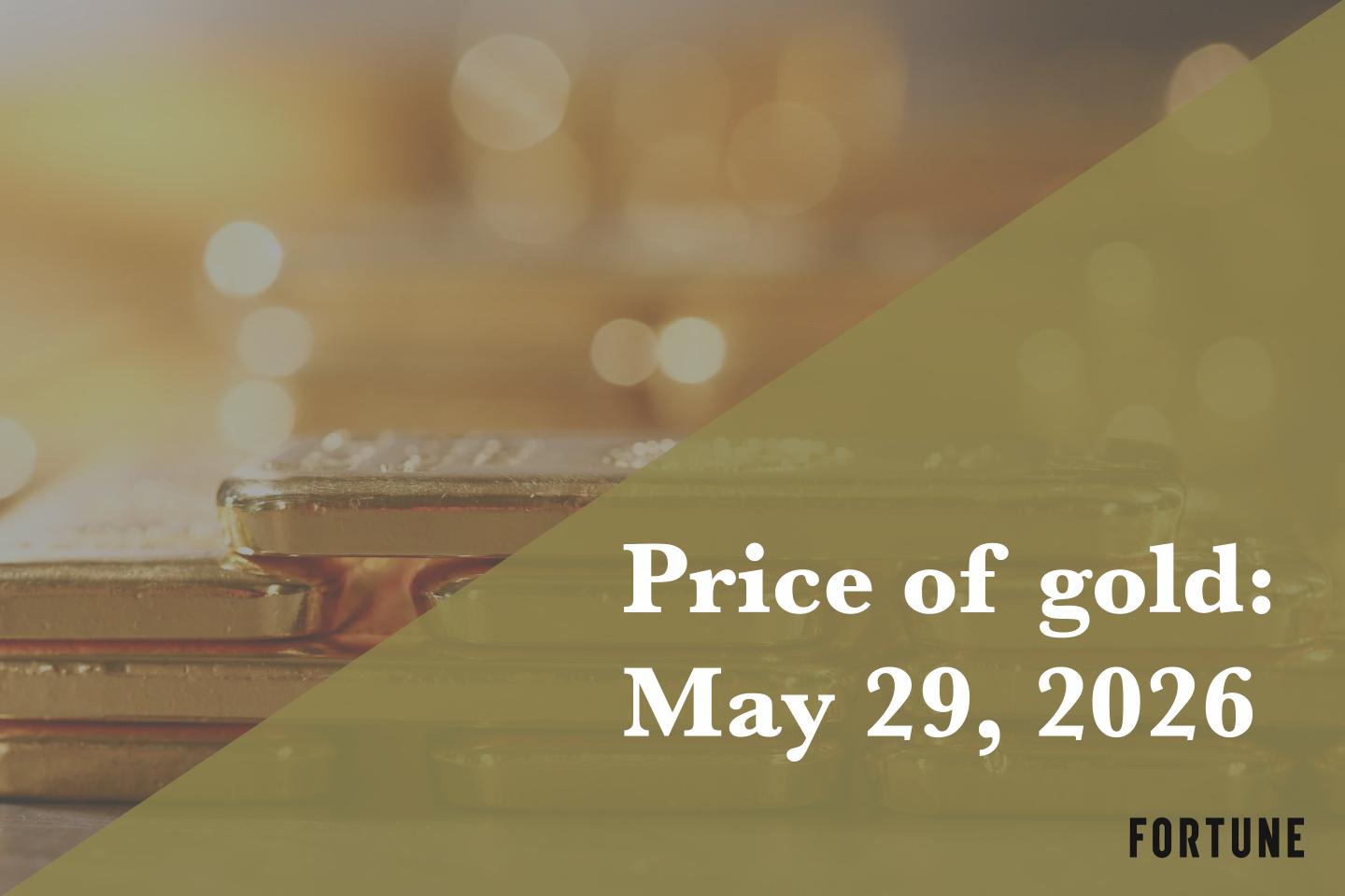 Current price of gold as of May 29, 2026