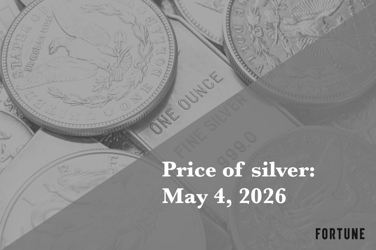 Current price of silver as of Monday, May 4, 2026