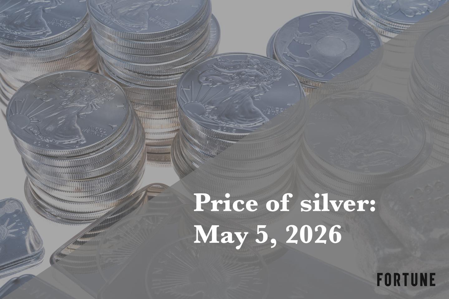 Current price of silver as of Tuesday, May 5, 2026