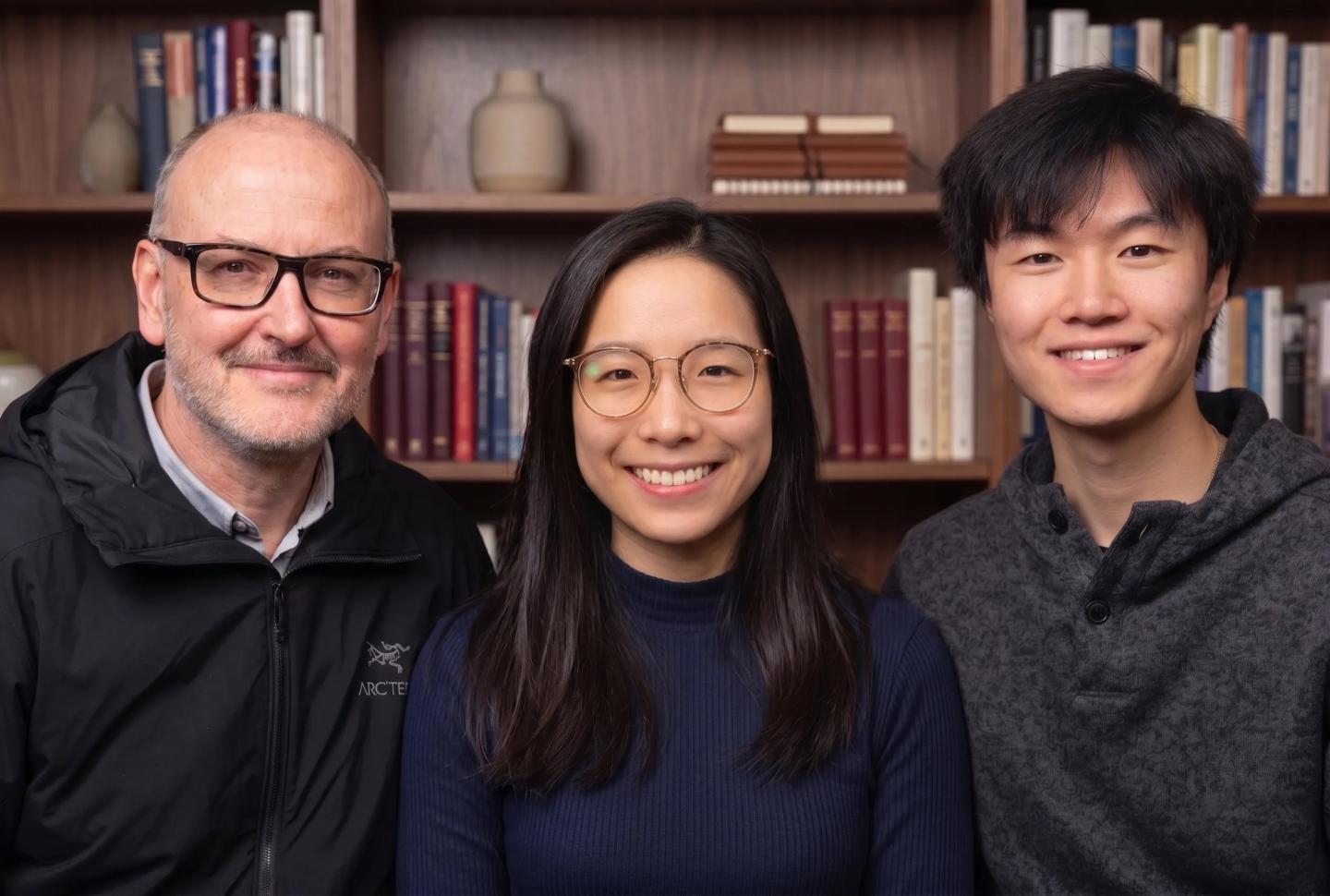 Nova's founders, Prof. Dr. Alexander Zeier, Emma Qian, Sam Yang, smile