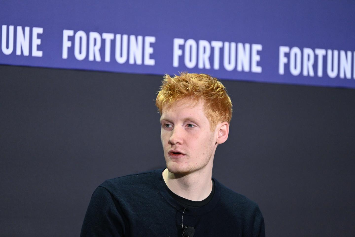 Cursor co-founder and CEO Michael Truell speaking at Fortune Brainstorm AI 2025 in San Francisco, California. (Photo: Stuart Isett/Fortune)