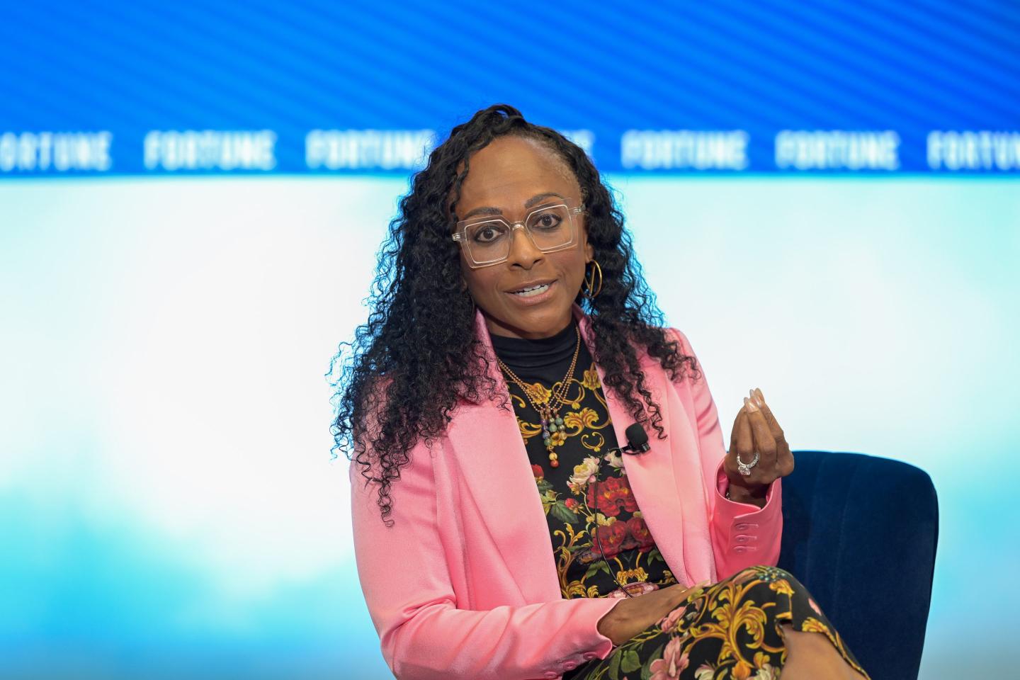 LaShonda Anderson-Williams, chief customer and commercial officer at Salesforce, speaking at Fortune Brainstorm Tech 2026 in Aspen, Colorado. (Photo: Stuart Isett/Fortune)