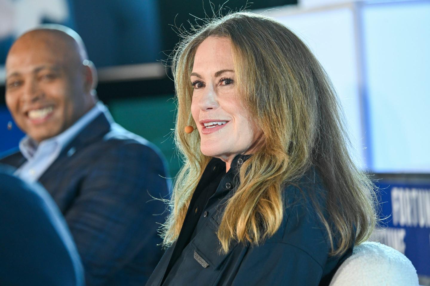 Agility Robotics Chief Executive Peggy Johnson speaks on stage at Brainstorm Tech 2026 in Aspen, Colorado.
