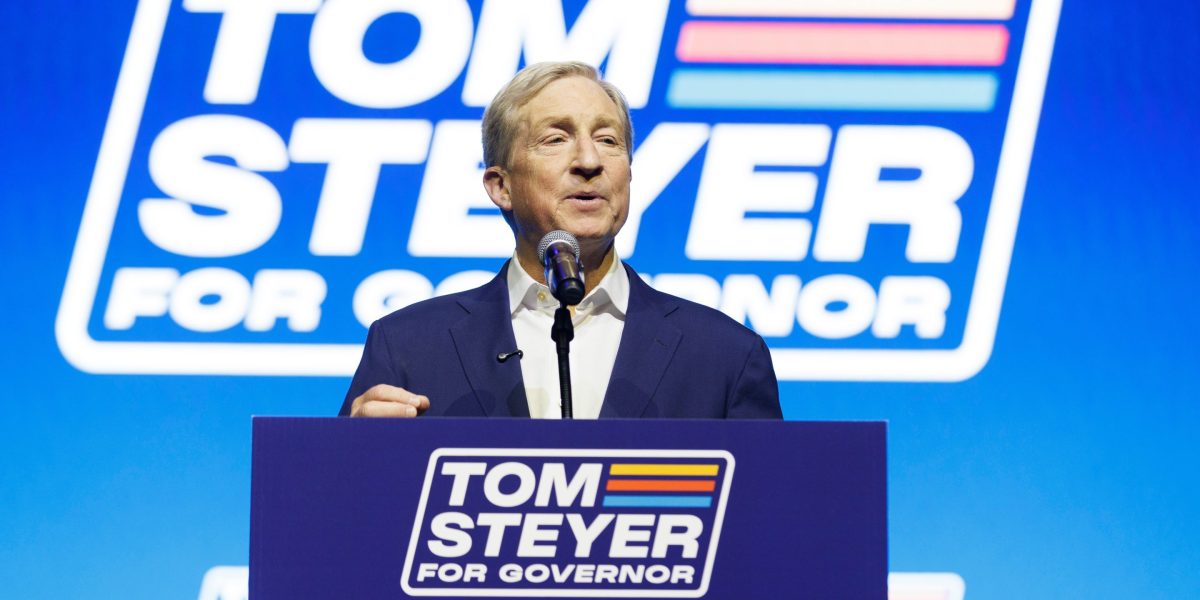 Setelah menggelontorkan 5 juta, Tom Steyer bertengger di posisi ketiga. Pilkada Gubernur California masih terbuka lebar.