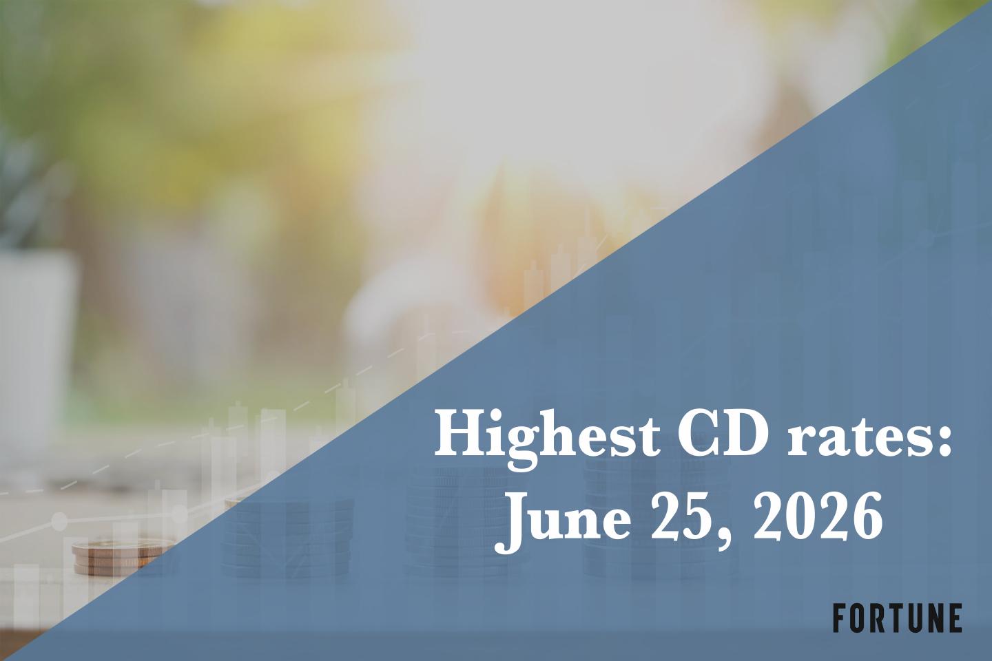 Top CD rates on June 25, 2026: Lock in up to up to 4.40%