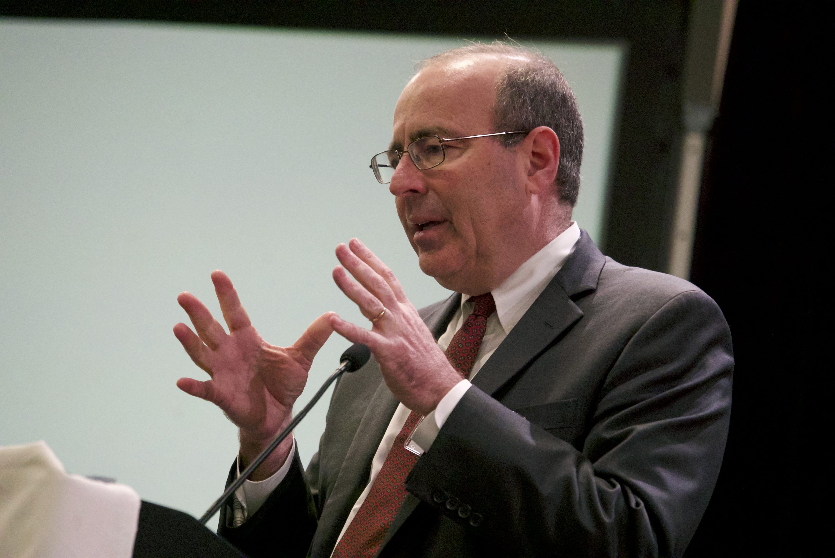 Tom Barkin, president and CEO of the Federal Reserve Bank of Richmond, delivers a speech in Washington, DC, on April 11, 2024. 