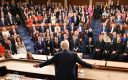 U.S. President Donald Trump gestures as he addresses a joint session of Congress at the U.S. Capitol on March 04, 2025 in Washington, DC.