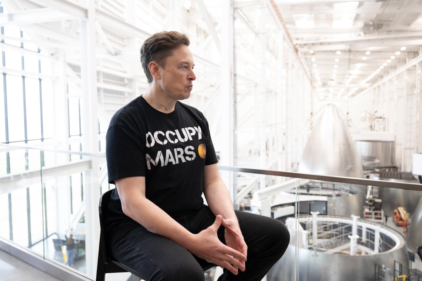 Elon Musk at SpaceX headquarters near Brownsville, Texas. (Photo: Marvin Joseph/The Washington Post/Getty Images)