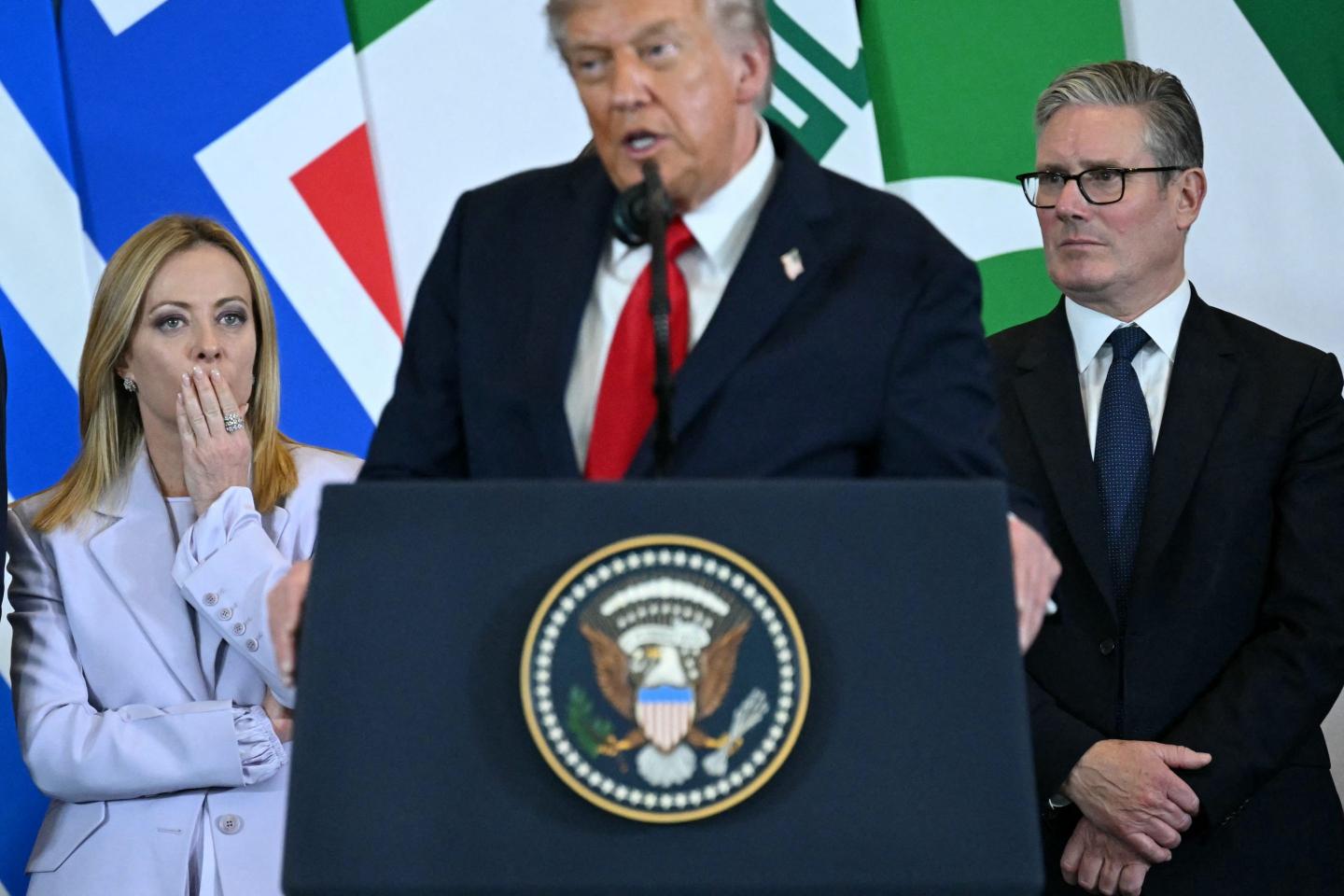 Trump caught on hot mic saying one word to EU’s top official at the G7: ‘Greenland’