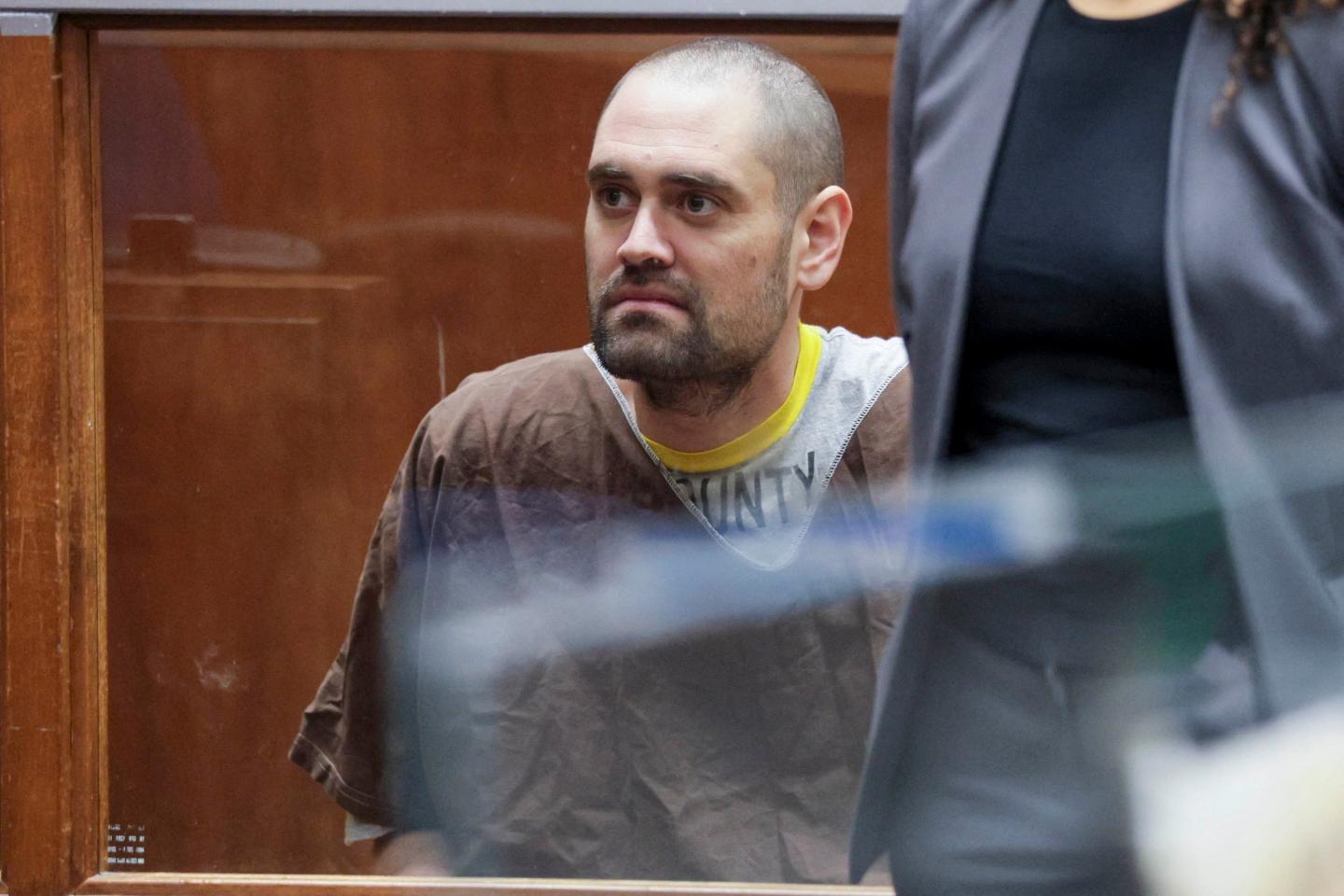 Nick Reiner appears during his arraignment in Los Angeles County Superior Court on Feb. 23, 2026. 