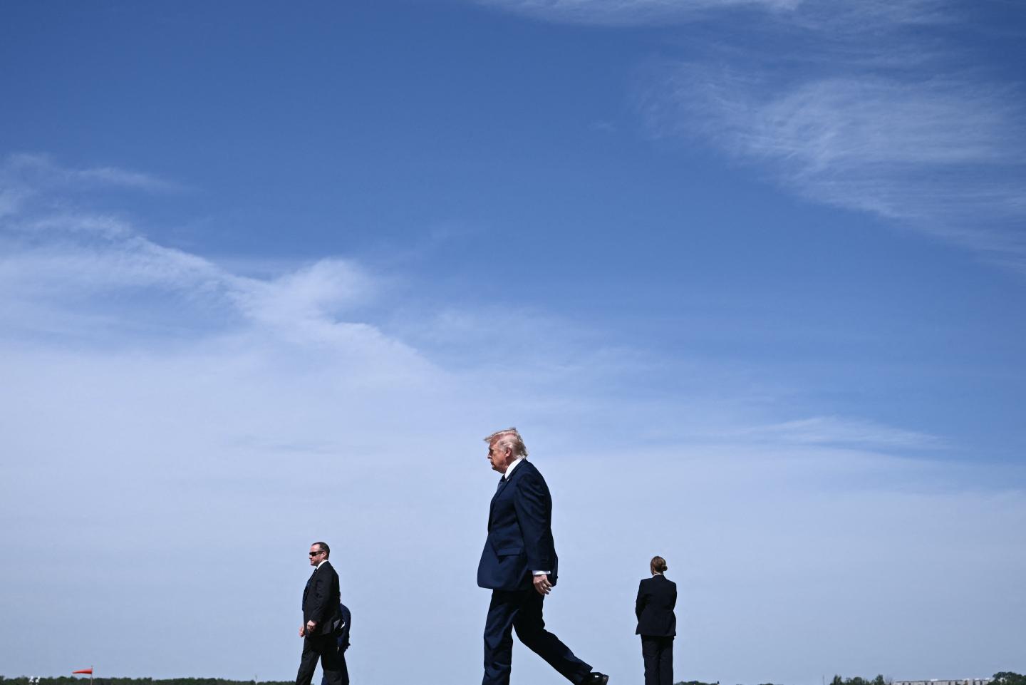 U.S. President Donald Trump at Morristown Airport in New Jersey on May 22, 2026. (Photo: Brendan Smialowski/AFP/Getty Images)