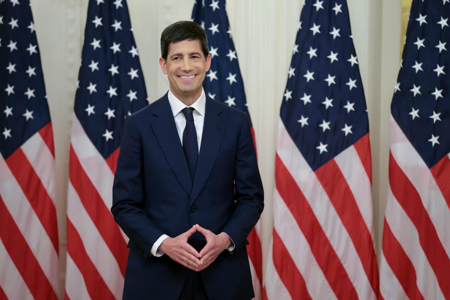 Chairman of the Federal Reserve Kevin Warsh arrives to his swearing-in ceremony to be the new Chairman of the Federal Reserve in the East Room of the White House on May 22, 2026 in Washington, DC.