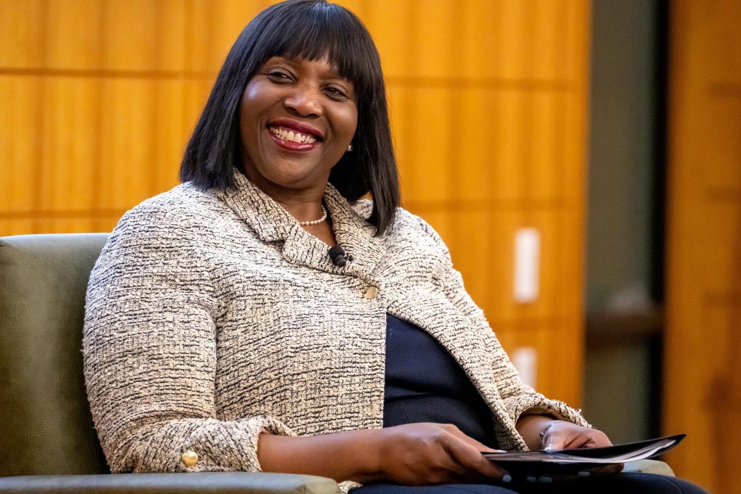 Lisa Cook, governor of the U.S. Federal Reserve, during the Stanford Institute for Economic Policy Research (SIEPR) Policy Forum at Stanford University, May 27, 2026.