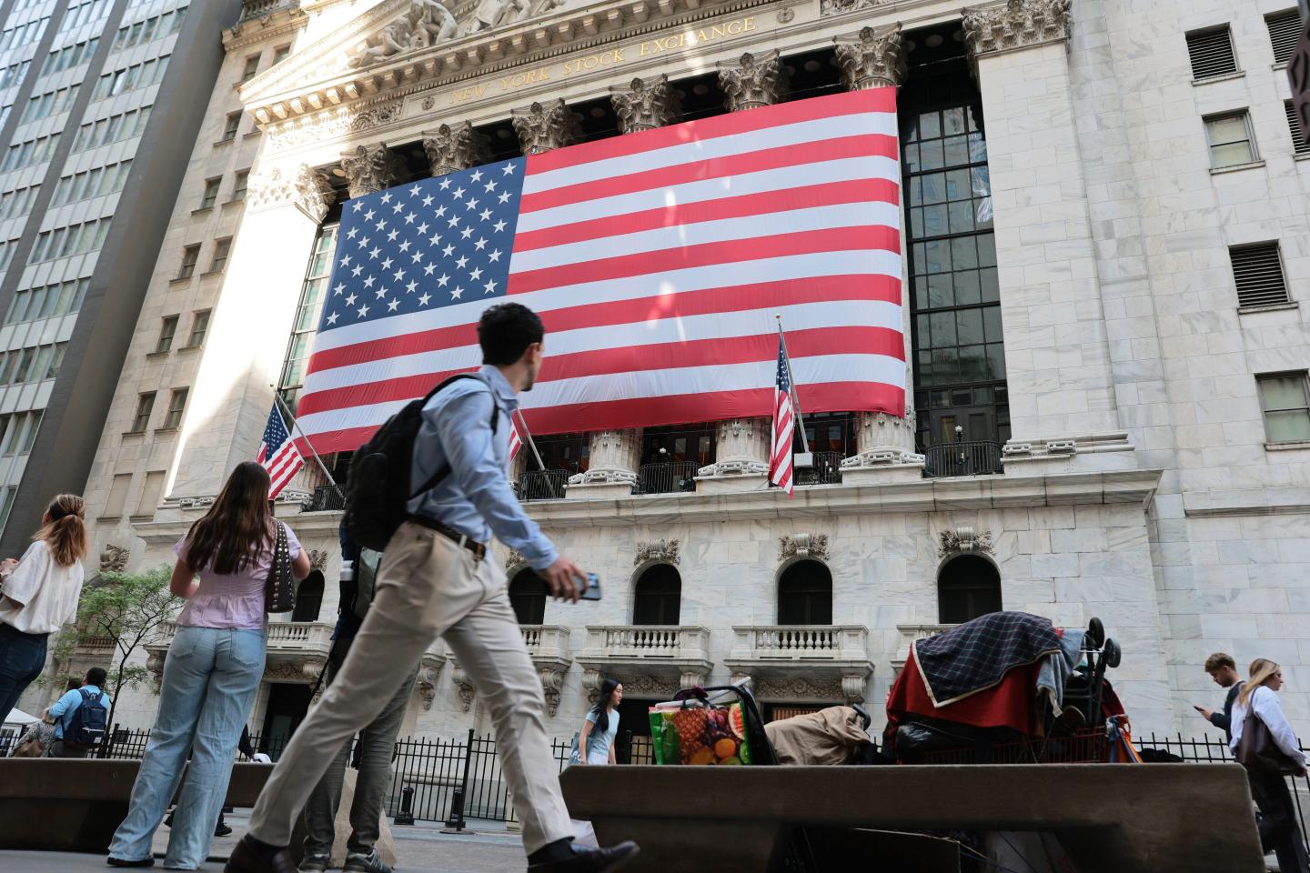 The New York Stock Exchange is seenduring morning trading on May 26, 2026 in New York City.